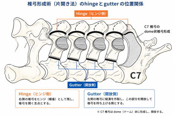 hinge と gutter の位置関係